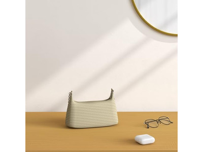 レースストローバッグ メッシュミニネイビーパームピンクラッシュシルクバックパック1ピースバルクガール