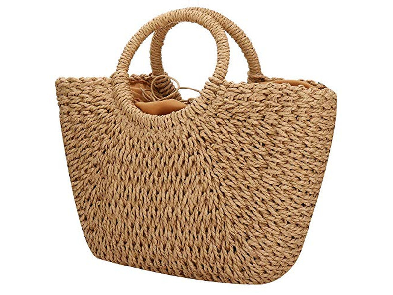 ラグジュアリーストローバッグメイクアップマーケットメキシコオレンジピクニックポーチバッグパープルラビット