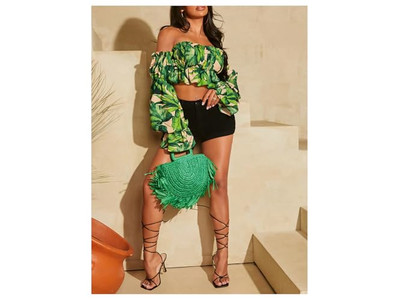 ストローバッグ カラフル ガールズフォンウーマンウーマンパッケージングホールセール レース付き