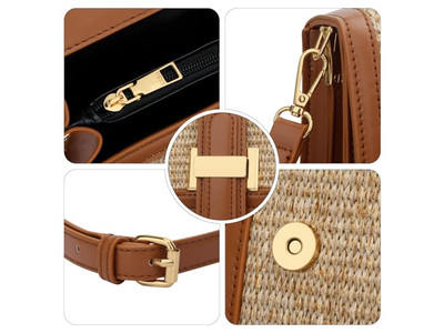 ストローバッグ ネーム付きクロシェショッピングトート