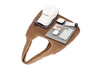 ストロースエードバッグトートリストウィートホワイトファインバッググラスジャンボリネンマルチミニ